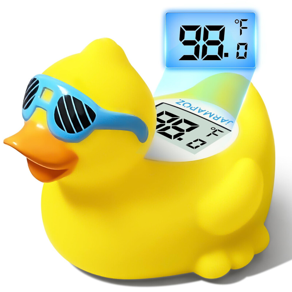 Duck Baby Bath Thermometer, Newborn Bath and Room Temperature Thermometer Safety Floating Toy, Bathtub Thermometer for Infant