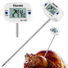 Termómetro digital para freír | Termómetro de cocina para alimentos, barbacoa y líquidos Blanco