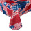 Toalha de mesa retangular de 52x70 polegadas, patchwork com a bandeira americana, tecido resistente à água para uso interno e externo, estampa 1