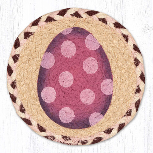 LC-873Lilla Egg Rund Stor Brikke 18x18 cm