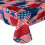 Toalha de mesa retangular de 52x70 polegadas, patchwork com a bandeira americana, tecido resistente à água para uso interno e externo, estampa 3