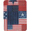 Toalha de mesa retangular de 52x70 polegadas, patchwork com a bandeira americana, tecido resistente à água para uso interno e externo, estampa 4