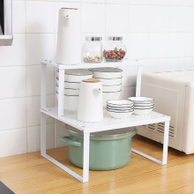 SUSUchens Kitchen Storage Rack, Compatible with Countertop Organizer, Stackable Shelf for Spices, Plates, Books, Pantry & Desk Storage
