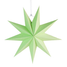 Abat-jour en papier Haust, lanterne étoile faite main, accessoire de lampe écologique, 30 cm (vert menthe)