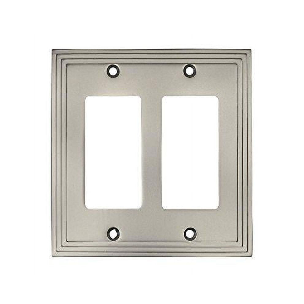 Cosmas 25090-Sn Satin Nickel Double Gfi / Decora Rocker Wall Switch Plate Switchplate Cover 9340258045998