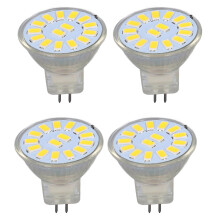 Lot de 4 ampoules LED MR11 4W à culot bipolaire, projecteurs d'éclairage paysager blanc chaud pour salon