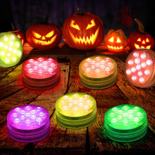 LingStar4Pack LED-pompoenlampjes met timer en afstandsbediening, waterdicht, op batterijen, voor Halloween.