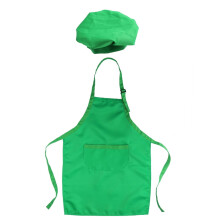 1 set da 2 pezzi: cappello e grembiule, kit da chef per bambini, grembiule in tessuto per cucinare, lavori manuali e pittura (per bambini dai 3 ai 6