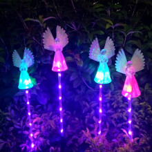 Ghojet Waterdichte, van kleur veranderende, op zonne-energie werkende LED-lampjes met prikpen, 2 stuks