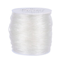 Elastisk krystaltrådsstrækarmbåndssnor rund klar 0,8 mm ca. 100 m/rulle