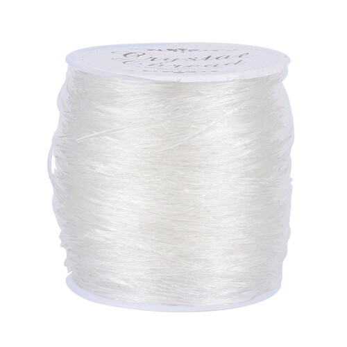 Snáithe Criostail Leaisteacha le Snáithe Síneadh Babhta Glan 0.8mm thart ar 109.36 slat (100m) / rolla