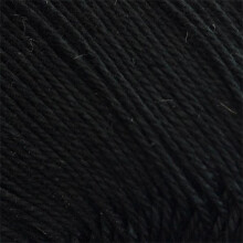 Merc. 12/3 Crochet yarn 200 gr. on skein Black one size