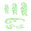 Linyer1Set Circle Plastic Stencil Υψηλής ποιότητας Βολική χρήση Εντυπωσιακά πρότυπα για σχέδια 2