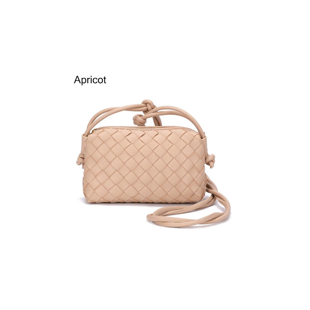 Crossbody Bag For Women Pu Braided Aprikos Apricot 9340258048685