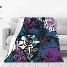 Couverture Black Panther mignonne, style anime, en flanelle ultra douce, légère et confortable pour filles et garçons, décoration pour lit et