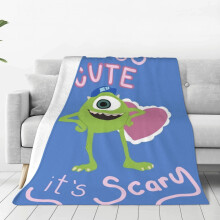 Couverture Monstres et Cie, motif anime mignon, compatible avec Disney, en flanelle douce, légère et confortable, 152 x 127 cm, pour enfants, lit,
