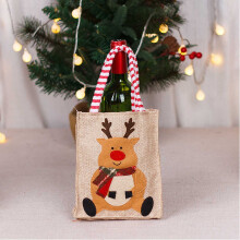 Quinlirra Liquidation Sacs de Noël en toile de jute, sacs cadeaux réutilisables en lin et jute pour bonbons et friandises, parfaits pour les fêtes