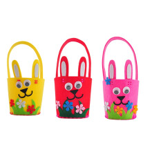3 giocattoli a forma di coniglietto, regali per il compleanno dei bambini, sacchetti per snack, secchiello per caramelle di Pasqua, cesto di fiori,