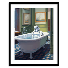 Affiche Star Wars ASPORIC pour salle de bain - Style vintage - Dark Vador, Stormtrooper, Yoda - 25 x 20 cm - Sans cadre - Décoration murale