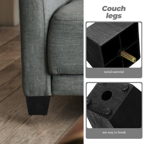Πόδια επίπλων Zonh4pcs Τετράγωνα πόδια καναπέ Ανταλλακτικά πόδια καναπέ Βαρέα πόδια 2