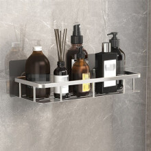 Étagère de salle de bain Punch, étagère murale, support de rangement pour shampoing, porte-shampoing carré en aluminium, accessoire de rangement