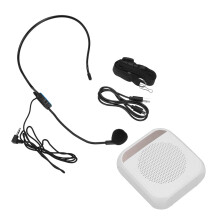 Little Bee Megaphone Draagbare Microfoonversterker Stemapparatuur Fitness met Microfoon Metalen Lak Mini Draadloze Headset