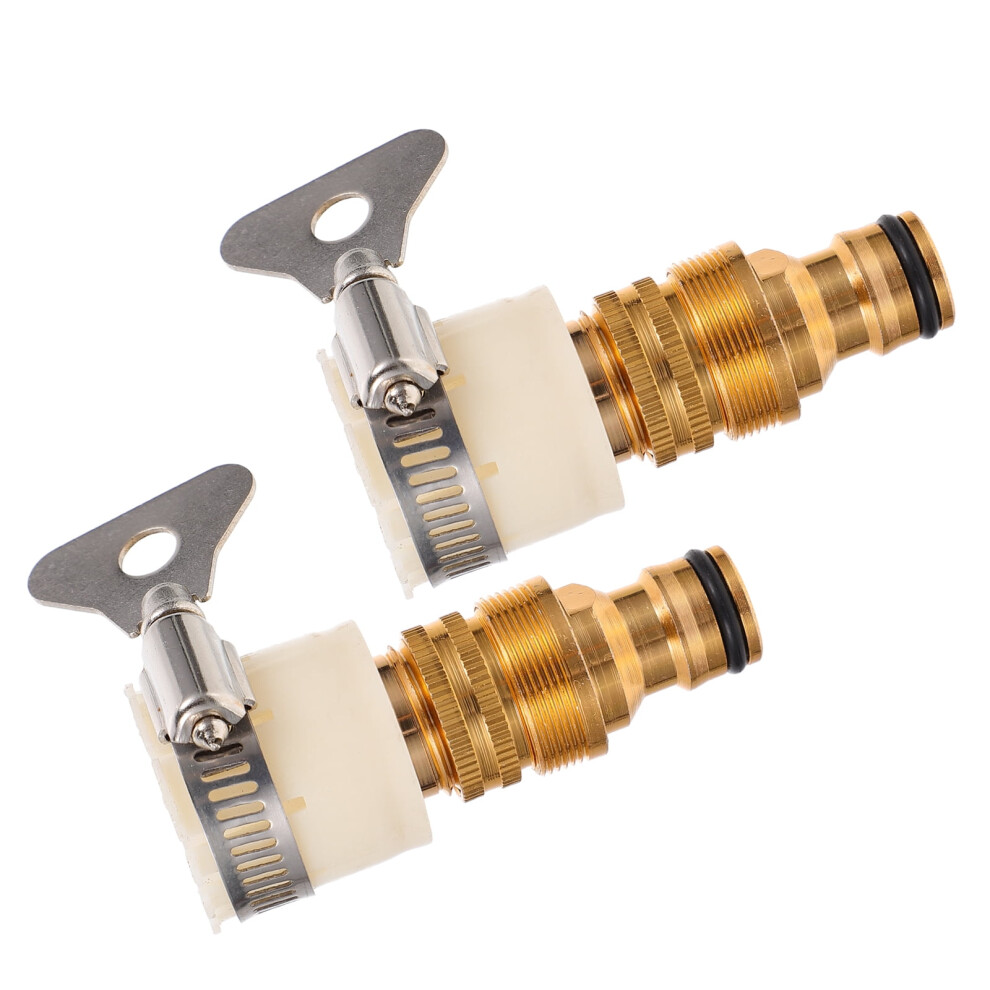 2 Pcs Bling Accessories Bathtub Faucet Connector Quick For Brass Hose 9423501552037