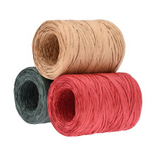 3 rollos de cinta de rafia navideña, cinta para embalaje navideño, cinta para lazos para el cabello, suministros para envolver regalos con cinta