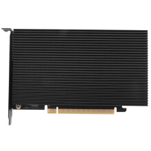 M.2 NVMe naar PCIe 4.0 x16 adapterkaart, ondersteunt 4 NVMe M.2 2280-kaarten.