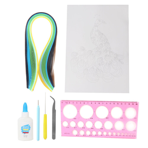 Είδη Quilling με λείο χαρτί υψηλής ακαμψίας και εργαλεία 22 τεμαχίων, 1