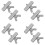 8Pièces Écrous Filetés Œillet Acier Inoxydable Argent Usage Polyvalent 7
