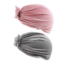 2Pièces Turbans Bébé Pleuche Velours Mix Couleurs