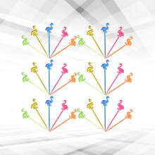 100 Pièces Cure-Dents Design Flamingo Accessoires De Pour Fruits