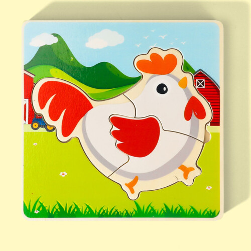 Ensemble Bois Animaux Croissance Jeu Éducatif Cadeau 2