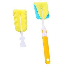 2Pièces Brosse Nettoyage Biberon Éponge Souple Jaune Pratique