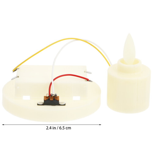 3Pièces Mèches Bougie Beige Accessoire Déco Lampe LED DIY 1
