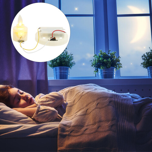 3Pièces Mèches Bougie Beige Accessoire Déco Lampe LED DIY 2