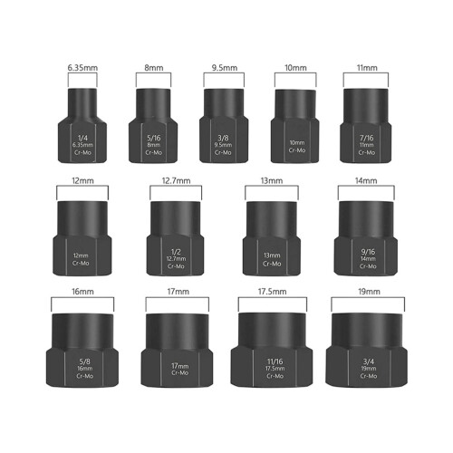 1Ensemble Kit Extracteur Écrou Chrome-Molybdène Noir 1