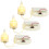 3Pièces Mèches Bougie Beige Accessoire Déco Lampe LED DIY 8