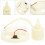 3Pièces Mèches Bougie Beige Accessoire Déco Lampe LED DIY 5