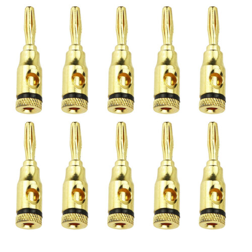 72 Pcs Gold Plated 4mm Banana Plug Audio Speaker Cable Socket