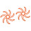 2Pcs Silicone Riding Protector Breathable Orange Padding 6