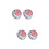 4Pcs Stylish Red Ring Watch Mini Time Display for Women 7