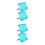 4Pièces -Partition Pliable ABS Bleu Réglable Pour Enfants 7