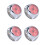 4Pcs Stylish Red Ring Watch Mini Time Display for Women 5