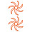 2Pcs Silicone Riding Protector Breathable Orange Padding 7