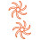 2Pcs Silicone Riding Protector Breathable Orange Padding 9