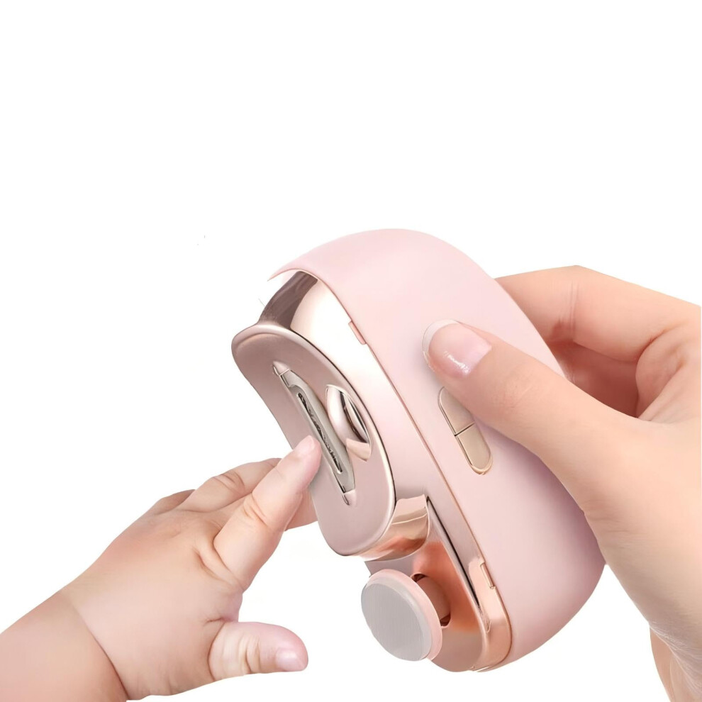 3in1 Electric Nail Clipper with LED Light, Safety Blade and Polishing for Elderly and Babies