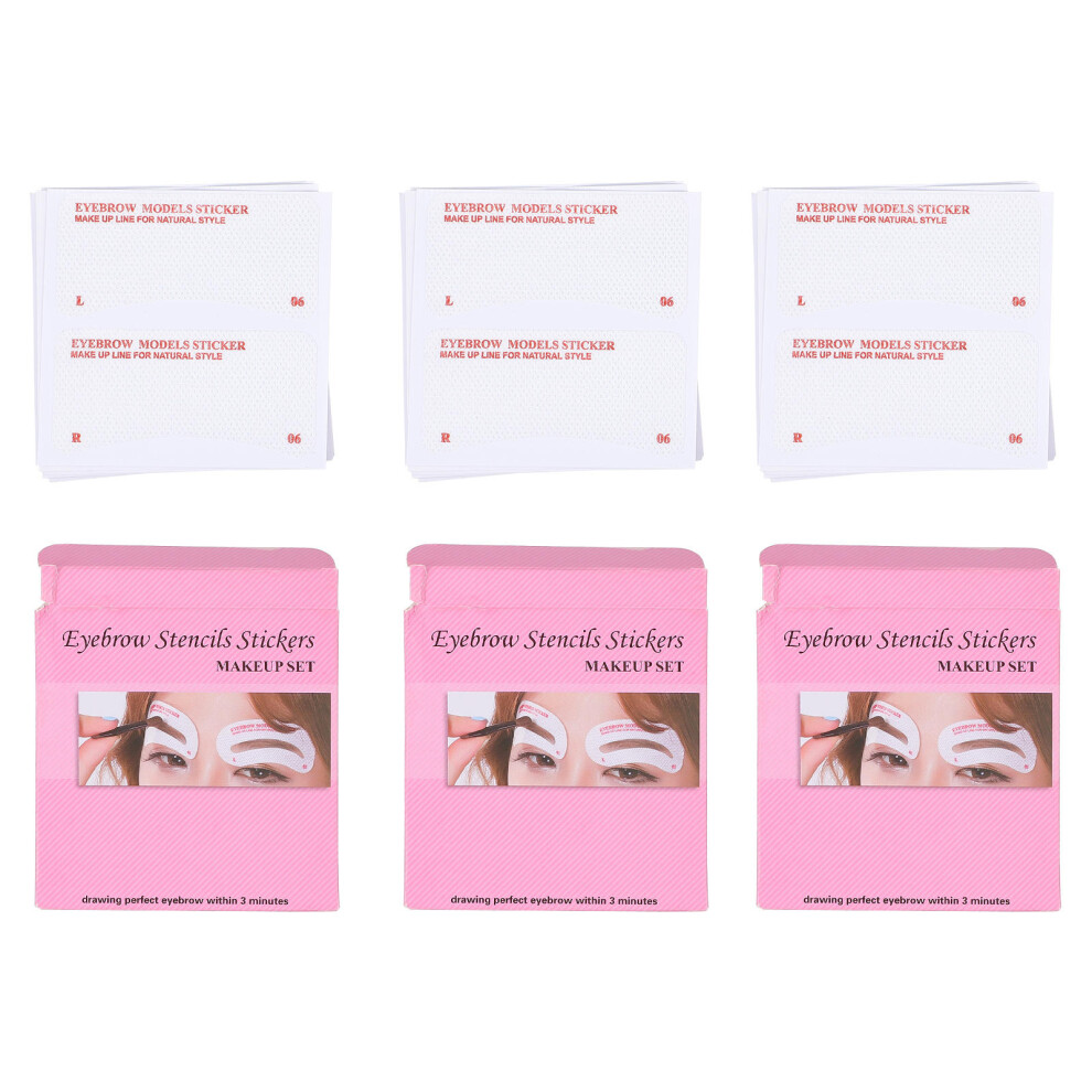 Villcase 72Pcs Eyebrow Stencil Makeup Kit Reusable Template