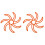 2Pcs Silicone Riding Protector Breathable Orange Padding 4